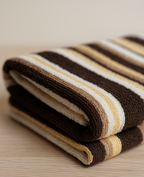 Premium Striped Cotton Face Towels Set