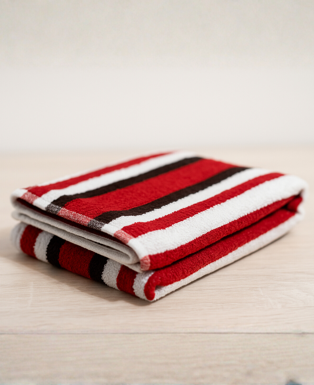 Premium Striped Cotton Face Towels Set