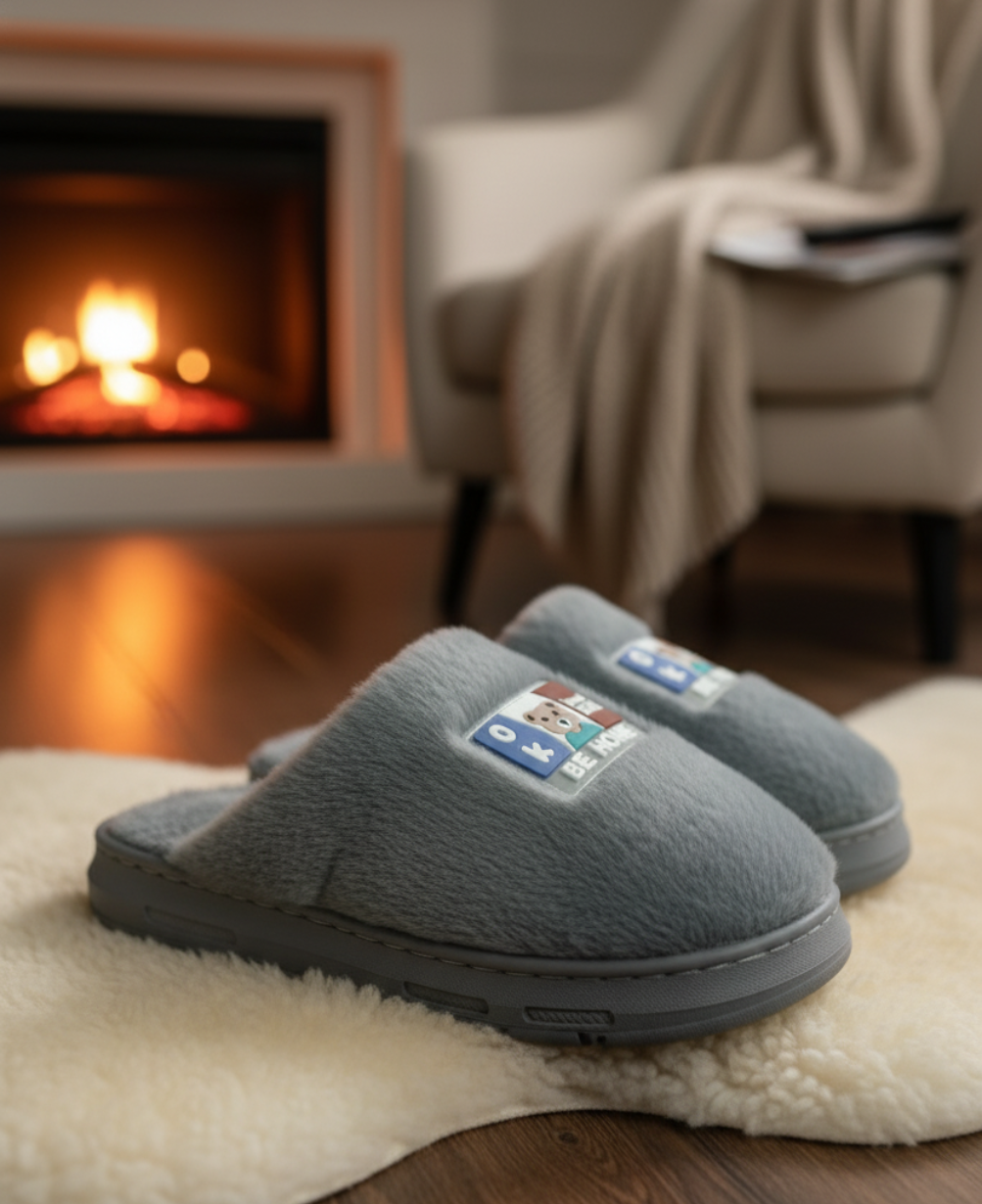 Winter Plush Slippers for Men