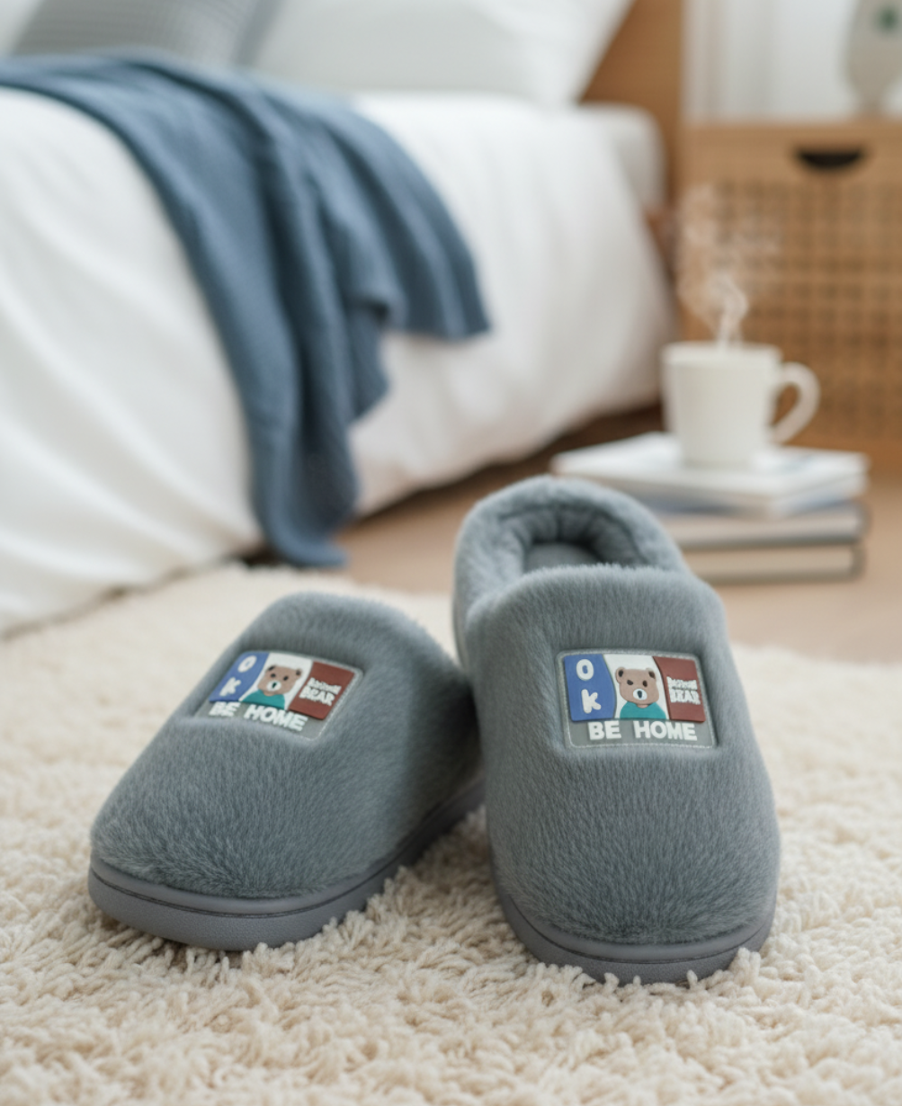 Winter Plush Slippers for Men