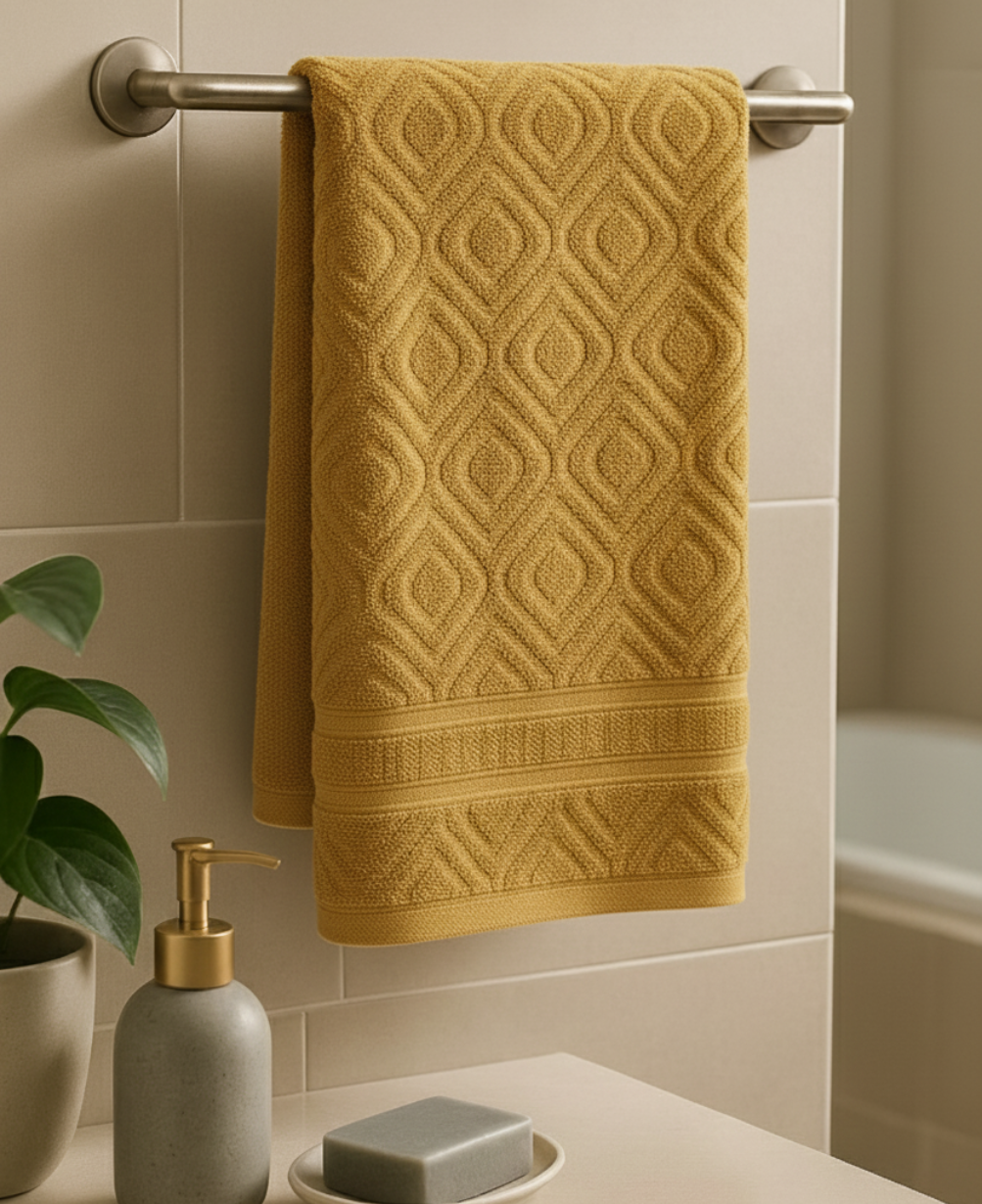Geomatric Textured Bath Towel