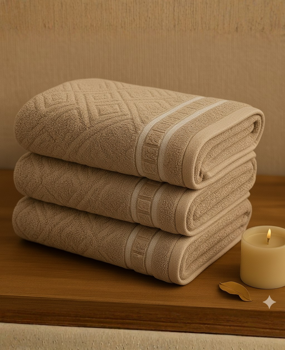 Geomatric Textured Bath Towel