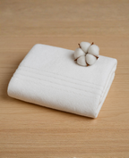 White Cotton Bath & Face Towel Set