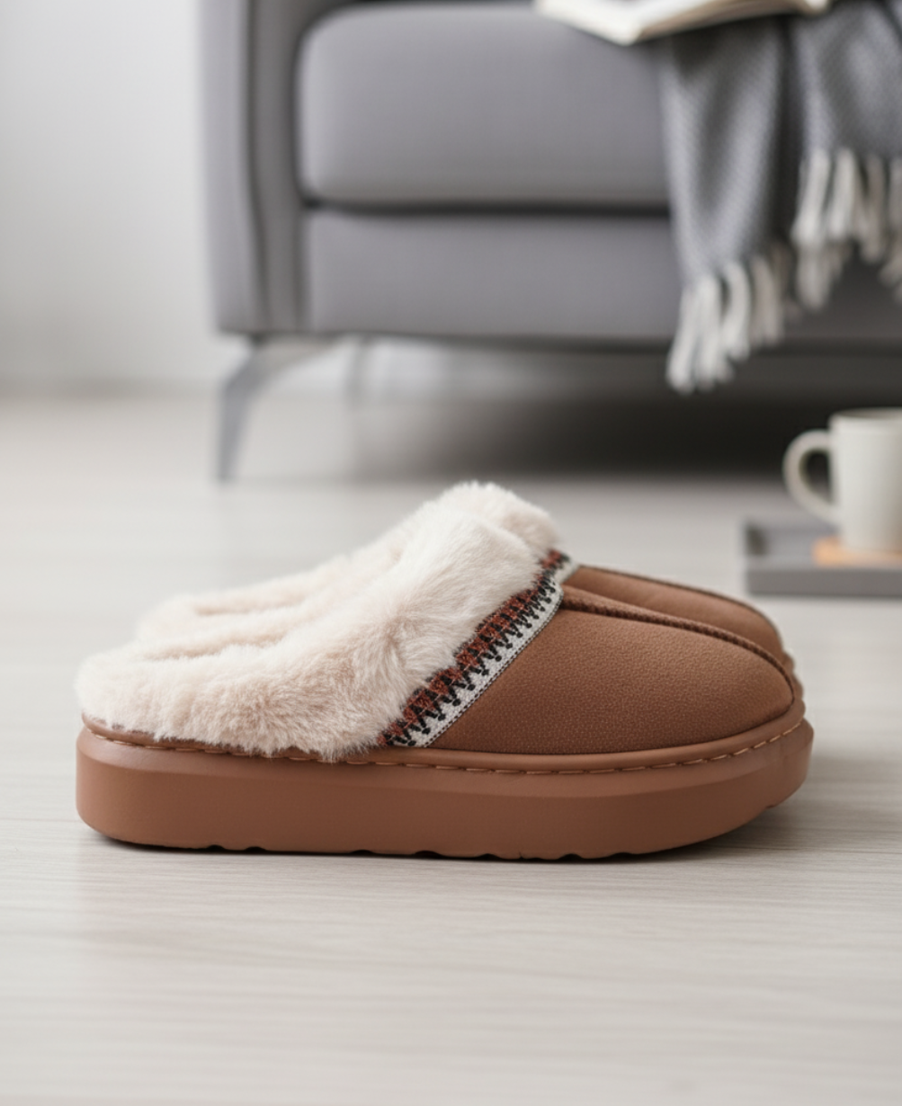 Women’s Plush Fur-Lined Indoor Slippers