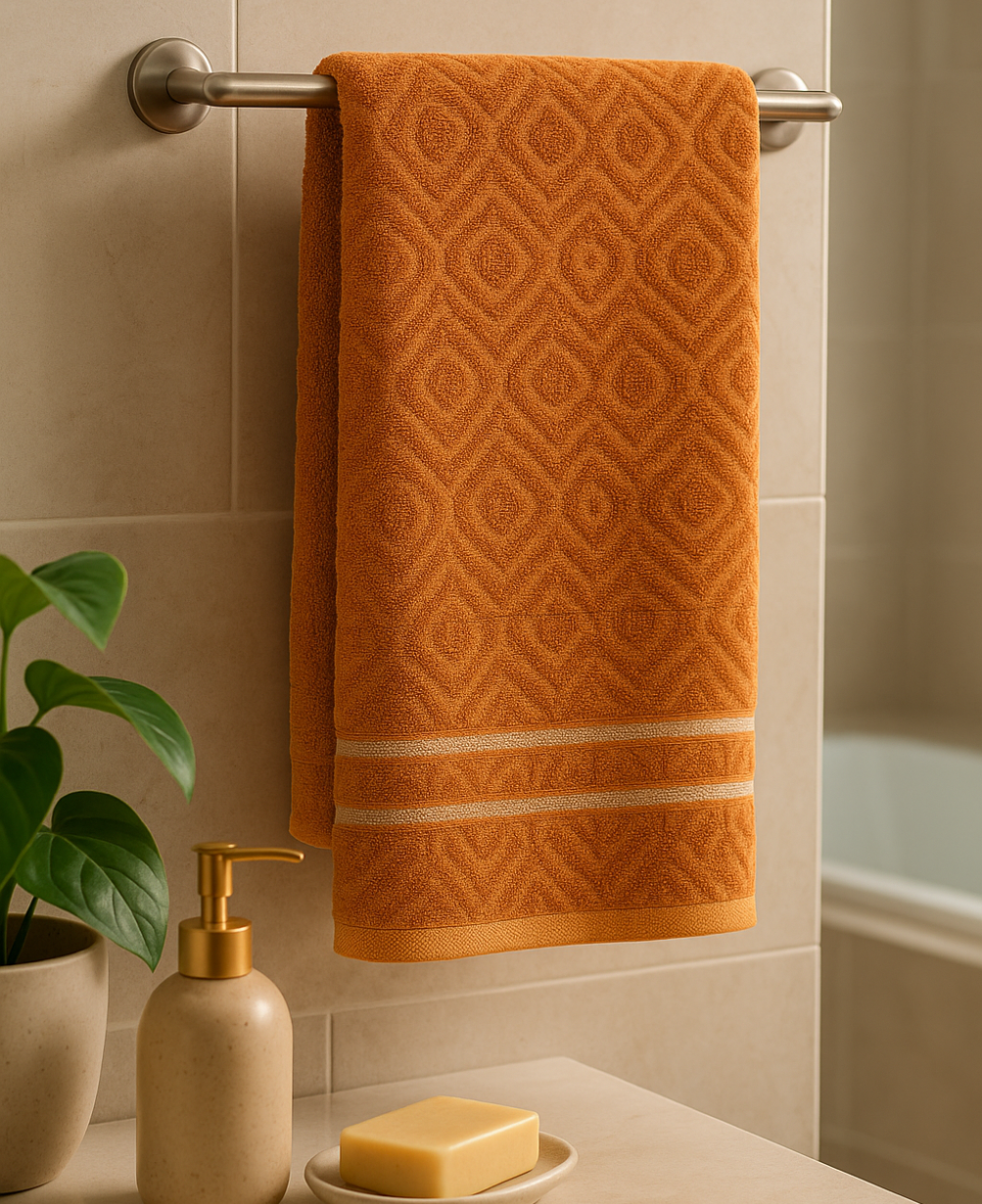 Geomatric Textured Bath Towel