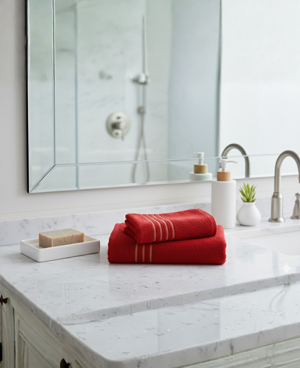 Turkish Cotton Bath & Face Towel Set