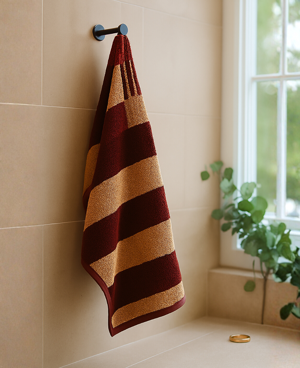 Stripped Hand Towel (Dark Colors) Pack Of 2