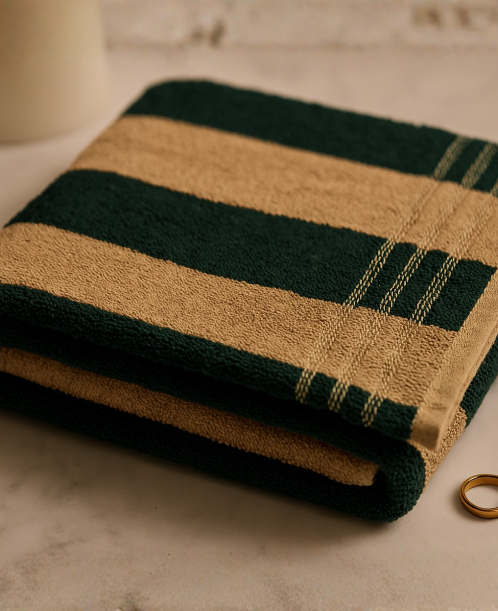 Stripped Hand Towel (Dark Colors) Pack Of 2