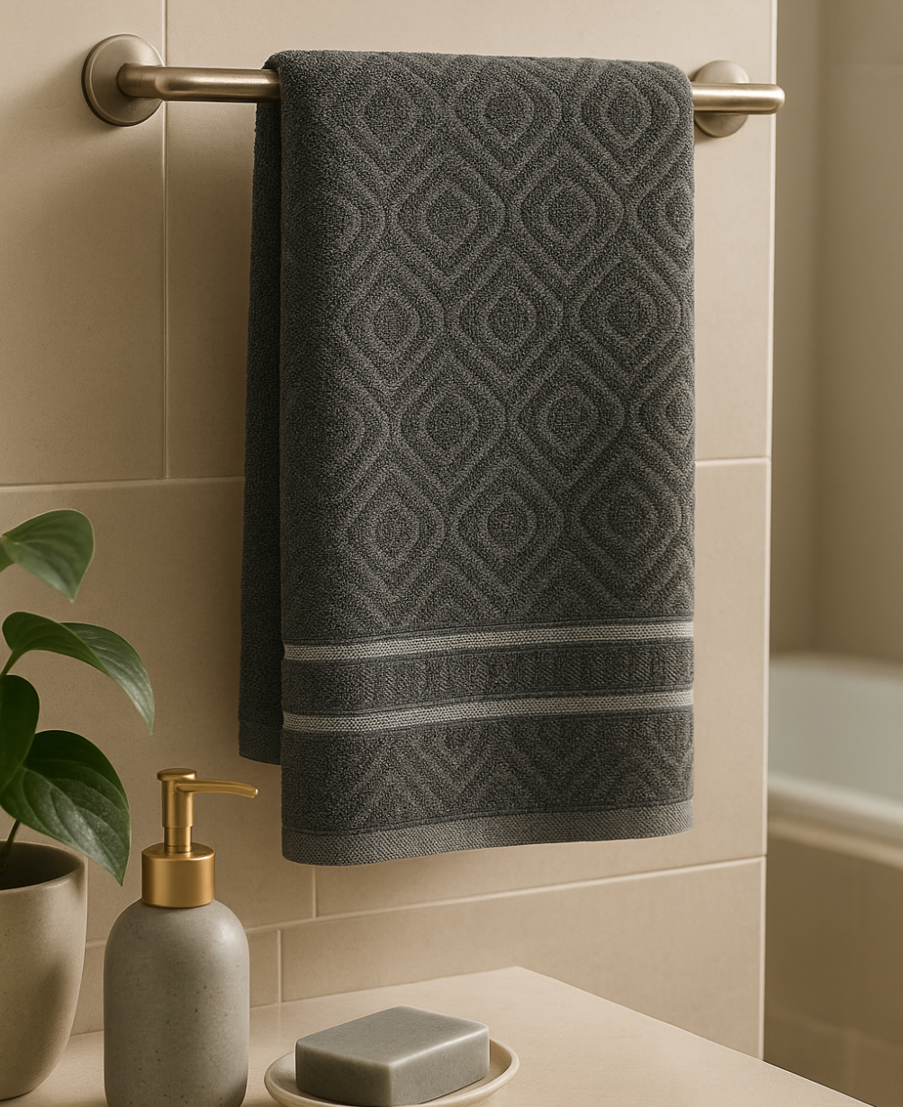 Geomatric Textured Bath Towel