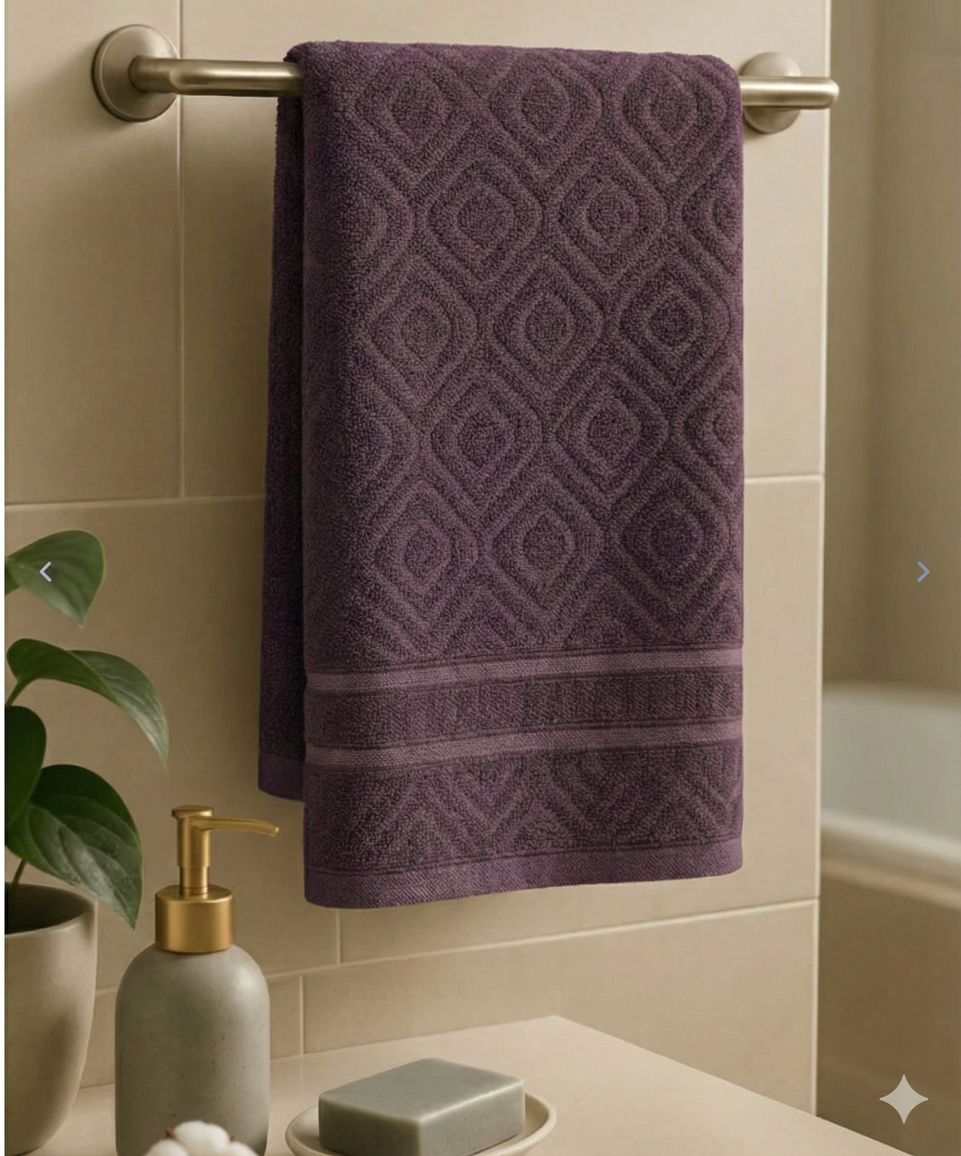 Geomatric Textured Bath Towel