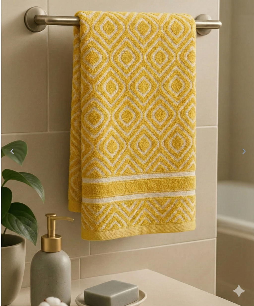 Geomatric Textured Bath Towel